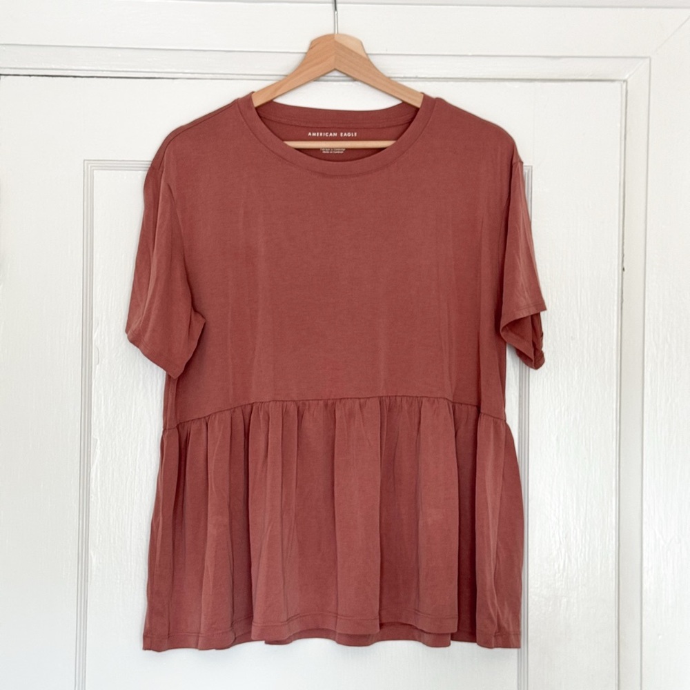 American Eagle Outfitters Women's Rust Top